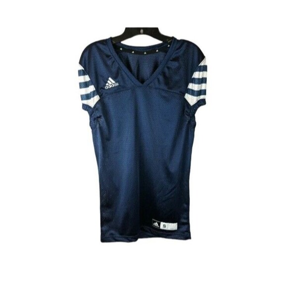 Adidas Football Shirt  Men's Size S  NWT  Climalite Audible Jersey  7379A  Navy - Picture 2 of 6